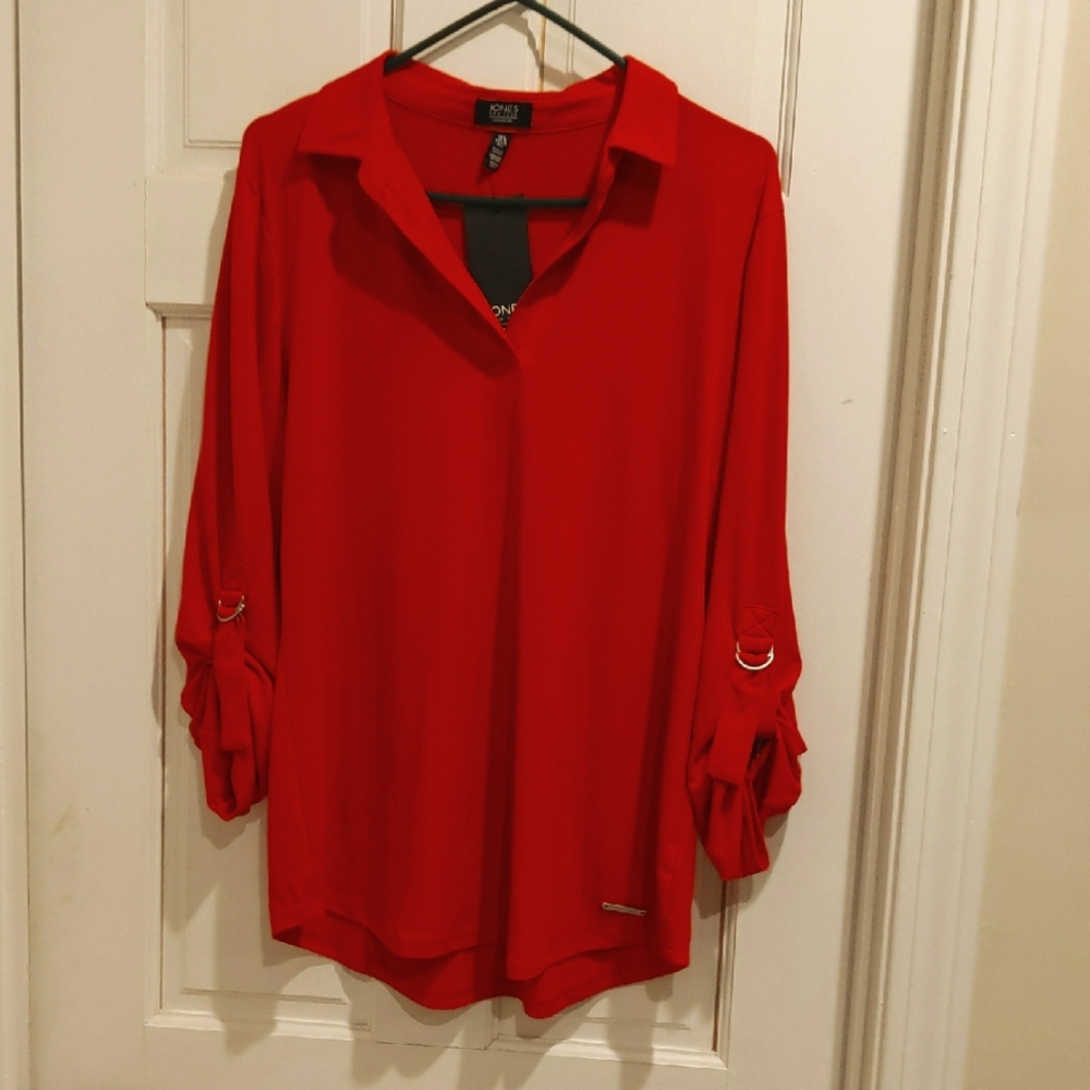 Casual Red Tunic Size Large By Jones Of New York "Signature"